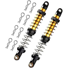 Mesimsple 2PCS RC Shocks 120MM & Body Clips for 1/10 1/16 Series RC Crawler Car Alloy Front Rear Shock fit for TRX4 SCX10 D90 Gen7 Gen8 Upgrade Parts