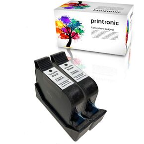 Printronic Remanufactured Ink Cartridge Replacement 2 Pack for HP C8842A Versatile Black Ink Cartridge (2 Black)