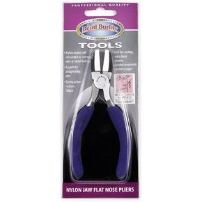 Bead Buddy Nylon Jaw Flat Nose Pliers - Great for Creating Jewelry, Beaded Ornaments, Wire Decor - Nylon Coated, Won't Scratch or Damage Wire or Metal Findings