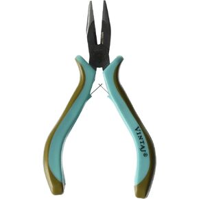 Vintaj Tools by The Beadsmith Bent Chain Nose Pliers – 5 inches (127mm) – Built-in Cutter – Polished Steel Head, Ergonomic Handles & Double-Leaf Springs – Tool for Jewelry Making