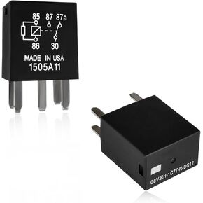 2PCS 5 Pin Power Relay, Multi Purpose Auto Fuel Pump Relay, Standard G8V-RH-1C7T-R-DC12 Standard Electrical System Electromechanical Relays for Car Motor, Car Accessories