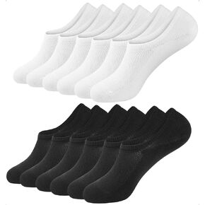 No Show Socks للرجال، جوارب الكاحل منخفضة القطع للرجال، جوارب قطنية غير مرئية للجوارب غير القابلة للانزلاق مقاس 9-11/10-13