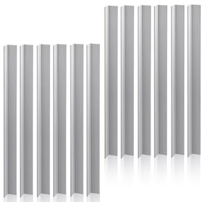 Blulu 12 Pcs 1" x 1"x 1/8" Aluminum Angle 6063 Aluminum Angle Stock Angle Bar Aluminum Corner Trim, 12" Length, 1/8" Thick