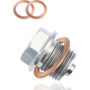 M16x1.5 Magnetic Oil Drain Plug with 3PCS Oil Drain Plug Gasket,Automotive Replacement Engine Oil Drain Plugs OEM#875358 T3075152,Compatible with Subaru Toyota Mini Paceman