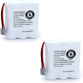 OXWINOU BT-905 BT905 Rechargeable Cordless Handset Phone Battery Compatible with for BBTY0663001 BBTY-0444001 BP-800 BP-905 BT-1006 3.6v 600mAh Ni-CD (2-Pack BT905)