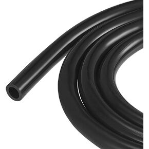 MECCANIXITY Vacuum Silicone Tubing Hose 1/2" ID 1/8" Wall Thick 5ft Black High Temperature for Engine