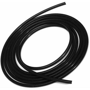 Upgr8 Universal Inner Diameter High Performance 5 Feet Length Silicone Vacuum Hose Line (6MM(1/4 Inch), Black)