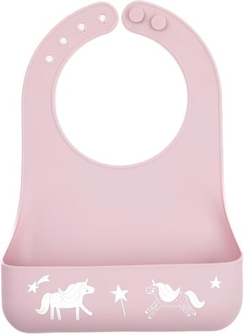 BELLA TUNNO Little Bites Bib – Silicone Baby Bibs for Infant Girls and Boys Ages 3-12 Months, BPA Free Soft Silicone Bib in Kuwait