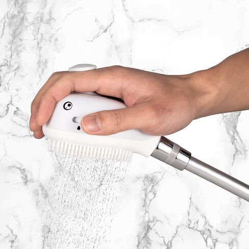 Aonbor Baby Bath Shower Head, Shark Bath Sprayer for Kids with Soft Silicone Brush Gunmetal Gray, Suitable for Children & Adults, Single Shower Head in Saudi Arabia