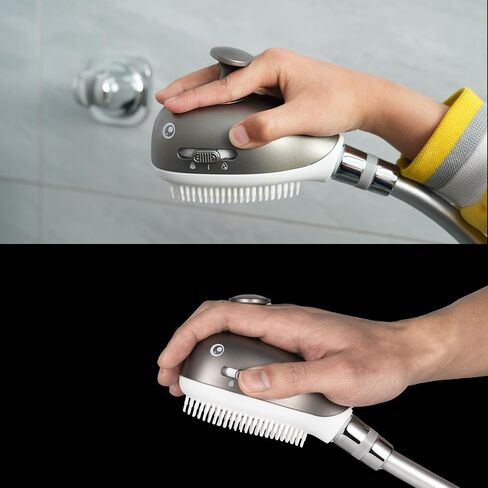 Aonbor Baby Bath Shower Head, Shark Bath Sprayer for Kids with Soft Silicone Brush Gunmetal Gray, Suitable for Children & Adults, Single Shower Head in Saudi Arabia