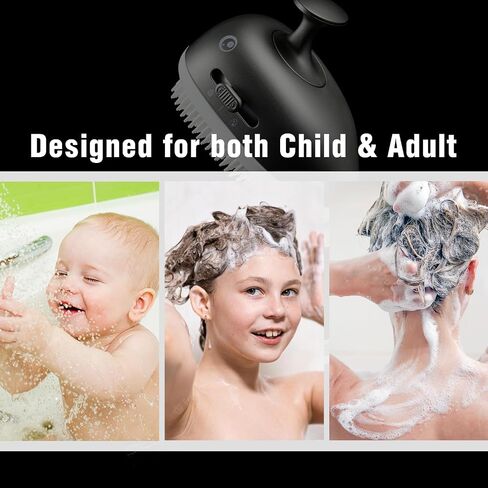 Aonbor Baby Bath Shower Head, Shark Bath Sprayer for Kids with Soft Silicone Brush Gunmetal Gray, Suitable for Children & Adults, Single Shower Head in Saudi Arabia
