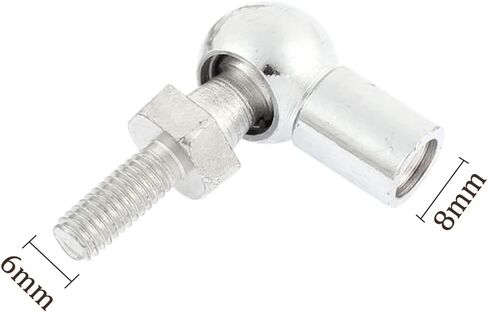 Kozelo 4pcs Angle Ball Joint - [M8x1.25 Right Female Thread, M6x1.0 Right Male Thread] Gas Spring Elbow Joint Fitting for Automotive, Hinged Door, Cupboard in Saudi Arabia