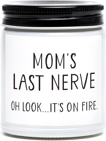 هدايا عيد الأم للأم من ابنتها، شمعة العصب الأخير للأم، هدايا شموع معطرة للأم، هدية عيد ميلاد مضحكة للأم، أفضل أفكار هدايا للأم هدية للأم (معطرة بالخزامى) in Kuwait