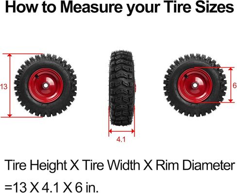 1 Pair 2 Link Snowblower Tire Chain Snow Thrower Tire Traction Chain Fits for Tire Size 13x4.1-6 13x4.1x6 13x4.10-6 in Saudi Arabia