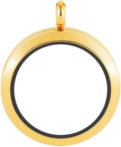 RSACCSKY Memory Locket Charms,DIY Floating Round Locket Pendant, Living Floating Memory Lockets for Women Friendship Necklace Memory Nostalgic,30mm in Saudi Arabia