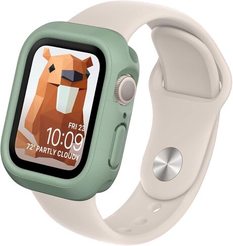 حافظة RHINOSHIELD ممتصة للصدمات متوافقة مع Apple Watch Series 9/8 / 7 [45 ملم] | غطاء حماية نحيف - خفيف الوزن وممتص للصدمات - أسود كلاسيكي in Kuwait