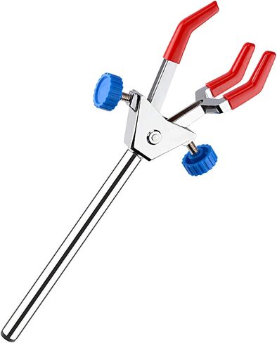 stonylab 3 Prong Dual Adjustable Clamp, Sturdy 3 Prong Multipurpose Swivel Clamp Finger Style Lab Extension Clamp Lab Accessory in Saudi Arabia
