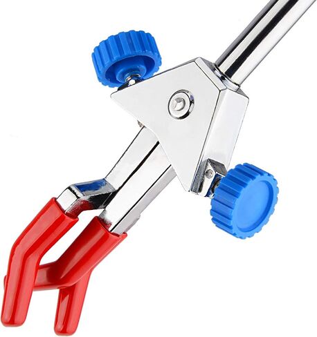 stonylab 3 Prong Dual Adjustable Clamp, Sturdy 3 Prong Multipurpose Swivel Clamp Finger Style Lab Extension Clamp Lab Accessory in Saudi Arabia