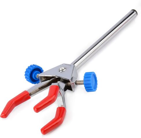 stonylab 3 Prong Dual Adjustable Clamp, Sturdy 3 Prong Multipurpose Swivel Clamp Finger Style Lab Extension Clamp Lab Accessory in Saudi Arabia