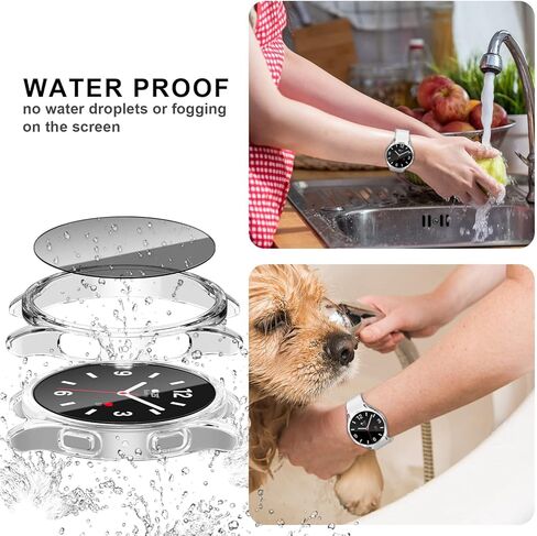 【3+3 عبوات】واقي شاشة للخصوصية متوافق مع ساعة Galaxy Watch 5/Galaxy Watch 4 44 مم، جراب 2 في 1 أبيض مقاوم للتجسس وغطاء واقٍ صلب من البولي كربونات لساعة Samsung Galaxy Watch 5/Watch 4 للرجال والنساء in Kuwait