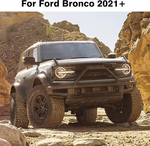 JeCar Hood Trail Sight Trim Covers ABS Exterior Decoration Accessories for Ford Bronco 2021-2022, Carbon Fiber Finish in Saudi Arabia