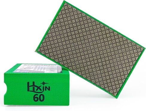 Diamond Hand Polishing Pad Diamond Sanding Block Foam Backed Diamond Sponge Sanding Pads for Wet or Dry Grinding polishing for Granite Marble Stone Tile Glass Ceramic (1, 120# Hexagon) in Saudi Arabia
