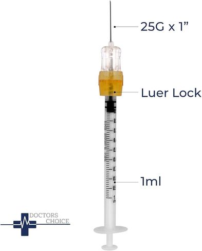 أداة توزيع دقيقة 1 مل - 25 جم × 1 بوصة - طرف قفل Luer مع ملحق أمان، ملفوف بشكل فردي - استخدام صناعي وشخصي (صندوق مكون من 100 قطعة) in Saudi Arabia