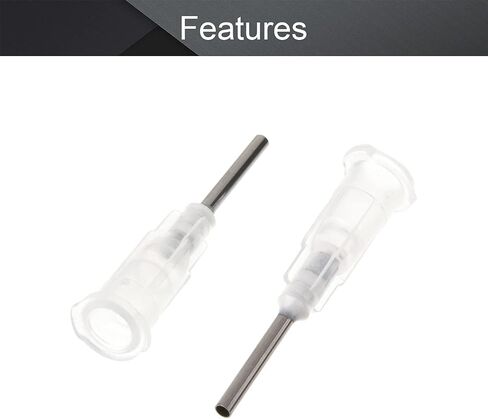 Utoolmart Industrial Dispensing Needle, 17G Blunt Tip Syringe Needles with Luer Lock, Stainless Steel Precision Applicator, for Refilling E-Liquid Inks and Syringes, Transparent Color, 10pcs in Saudi Arabia
