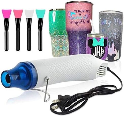 5PCS Bubble Buster Tool for Making Epoxy Glitter Tumblers,Protable Heat Gun for DIY Acrylic Resin Cups Tumblers to Remove Air Bubbles,Magic Epoxy Brushes for Even Smooth (White) in Kuwait