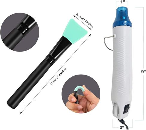 5PCS Bubble Buster Tool for Making Epoxy Glitter Tumblers,Protable Heat Gun for DIY Acrylic Resin Cups Tumblers to Remove Air Bubbles,Magic Epoxy Brushes for Even Smooth (White) in Kuwait