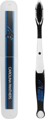 Siskiyou Sports NFL Carolina Panthers Unisex Travel Set Toothbrush and Travel Case, White, One Size in Saudi Arabia