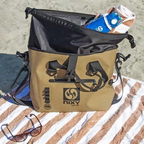 NIXY Waterproof Tote Bag - Beach, Swimming, Travel, Boating, Gym - Front Zipper Pocket, Inside Pockets, Zip Top in Saudi Arabia