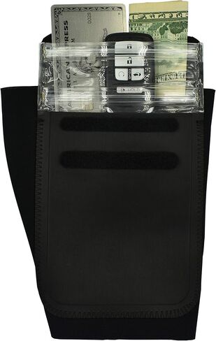 DRFT Waterproof Leg Ankle Pouch for Swimming, Surfing, Kayaking, Fishing, Boating, Running, Biking (Black, Small/Medium) in Kuwait