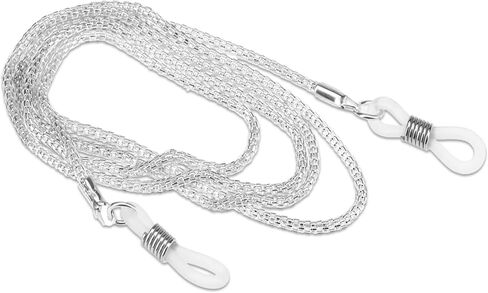 SPORTS WORLD VISION Metal Glasses Holder Cord, Adjustable Eyeglass Chain, Anti-Slip Rubber Ends for Men and Women - 1 Piece in Saudi Arabia