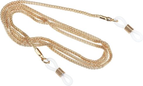 SPORTS WORLD VISION Metal Glasses Holder Cord, Adjustable Eyeglass Chain, Anti-Slip Rubber Ends for Men and Women - 1 Piece in Saudi Arabia
