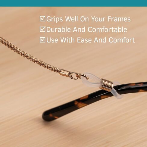 SPORTS WORLD VISION Metal Glasses Holder Cord, Adjustable Eyeglass Chain, Anti-Slip Rubber Ends for Men and Women - 1 Piece in Saudi Arabia