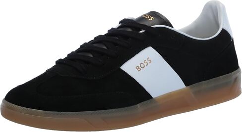 BOSS Men's Suede Leather Block Low Profile Sneaker in Saudi Arabia