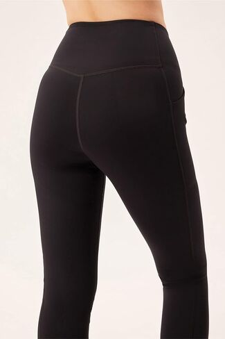 بنطال ضيق للجيب المضغوط من Girlfriend Collective (درزة داخلية 28.5 بوصة)، أسود، M in Kuwait