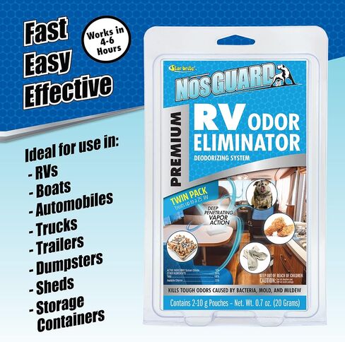 STAR BRITE Odor & Moisture Control Kit: NosGUARD RV Odor Eliminator + No Damp Moisture Absorber Bucket - Comprehensive Solution for Musty Damp Smells in Saudi Arabia