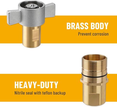 MOTMAX 1 "NPT Wet Line Wing Nut هيدروليكي سريع قطع الاتصال النحاسي / مجموعة اقتران in Kuwait