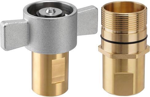 MOTMAX 1 "NPT Wet Line Wing Nut هيدروليكي سريع قطع الاتصال النحاسي / مجموعة اقتران in Kuwait