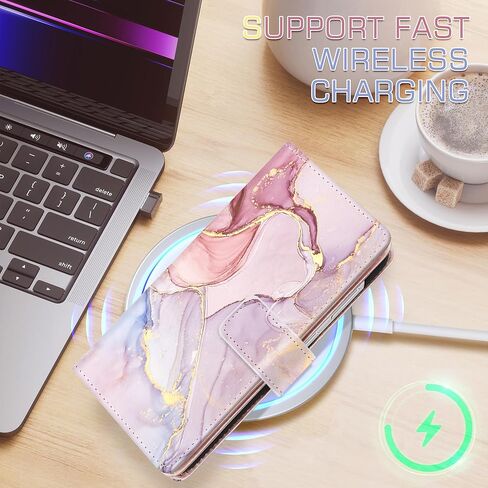 Fingic Samsung Galaxy A15 5G Case Wallet for Women Girl[with 9 Card Holder]Marble Rose Gold PU Leather Detachable Wrist Strap Fullbody Slim Shockproof Flip Phone Case for Samsung Galaxy A15,6.5",2024 in Kuwait