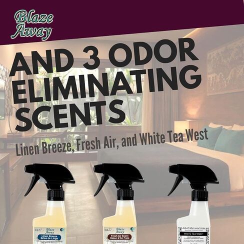Blaze Away Commercial Air Freshener/Odor Eliminator & Smoke Neutralizer Spray - Professional Odor Removal - Cleans Strong Odors on a Molecular Level - 16 oz. Big Blaster Sprayer- Pack of 6 in Saudi Arabia