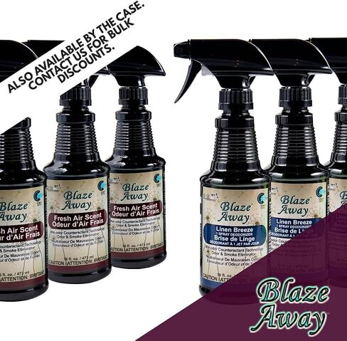 Blaze Away Commercial Air Freshener/Odor Eliminator & Smoke Neutralizer Spray - Professional Odor Removal - Cleans Strong Odors on a Molecular Level - 16 oz. Big Blaster Sprayer- Pack of 6 in Saudi Arabia