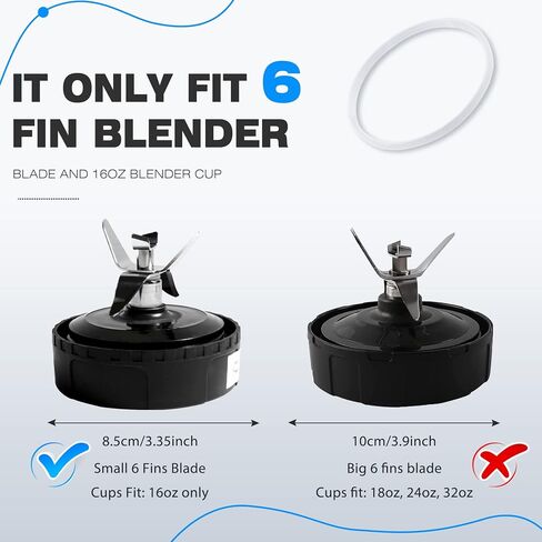 Prokitchen 6PCS Blender Sealing Gasket for Ninja Blender Replacement Parts, 3.2 Inch Rubber Gaskets Seal O-Ring for 6 Fins Blender Blade Attachments for Ninja BL770 1500w BL660 1100w BL780 BL771 30 in Saudi Arabia