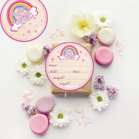 لافتة إعلان خشبية للطفل، لافتة Hello World لحديثي الولادة، لافتة إعلان ميلاد للمستشفى، علامة إعلان اسم الطفل، إعلان ميلاد الطفل، لاسم الطفل وتفاصيل الولادة، 6 بوصات قوس قزح وردي in Kuwait