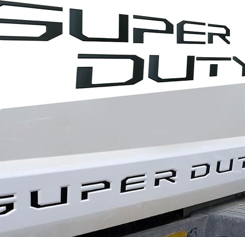 أحرف إدراج الباب الخلفي متوافقة مع شعارات Super Duty 2017 2018 2019 ثلاثية الأبعاد مع لاصق قوي 3M 0330 أسود مطفي in Kuwait