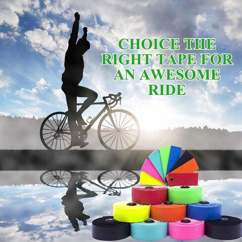 KINGOU Bike Handlebar Tapes PU Grippy Bicycle Bar Tape Wraps with Adhesives, End Plugs and Finishing Tapes,Black in Saudi Arabia