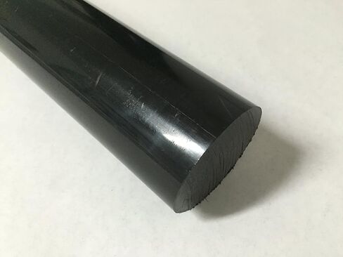 Acetal Copolymer Plastic Round Rod 2" Diameter, 12" Length - Black Color in Saudi Arabia