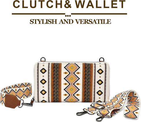 ERWUBA Wristlet Western Wallet Boho Aztec Credit Card Holder purse Clutch bag Shoulder bag for Women in Saudi Arabia